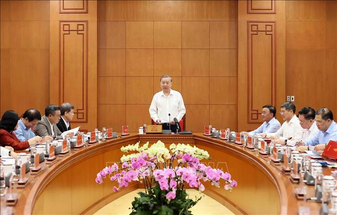 Tổng Bí thư Tô Lâm, Trưởng Ban Chỉ đạo Trung ương về phòng, chống tham nhũng, lãng phí, tiêu cực phát biểu. Ảnh: An Đăng/TTXVN