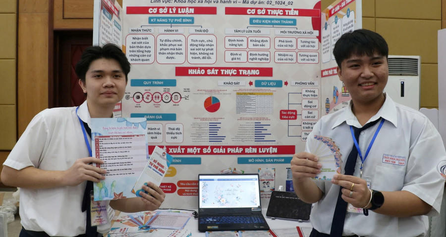 Học sinh TPHCM tham gia Cuộc thi Khoa học, kỹ thuật cấp thành phố năm học 2024 - 2025. Ảnh: GDTĐ