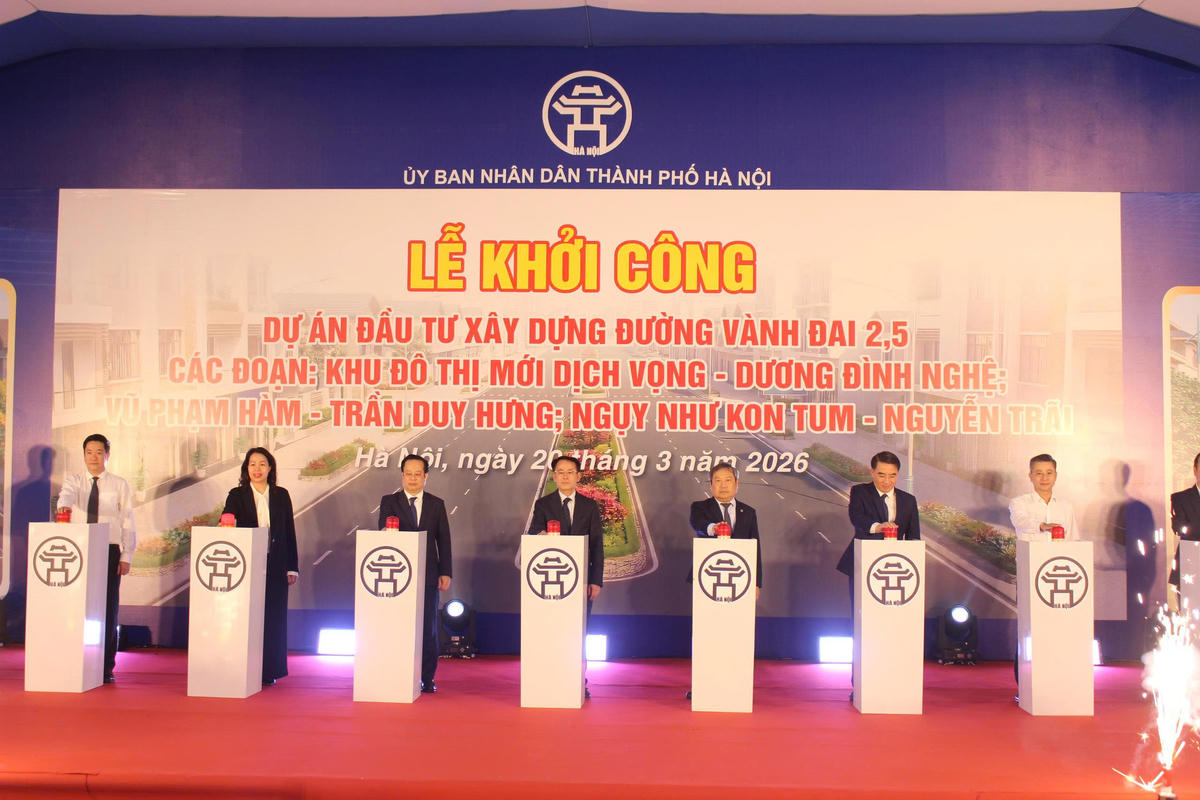 Lễ khởi công các đoạn tuyến Vành đai 2,5, đánh dấu bước tiến quan trọng trong việc hoàn thiện hạ tầng giao thông và giảm ùn tắc nội đô.