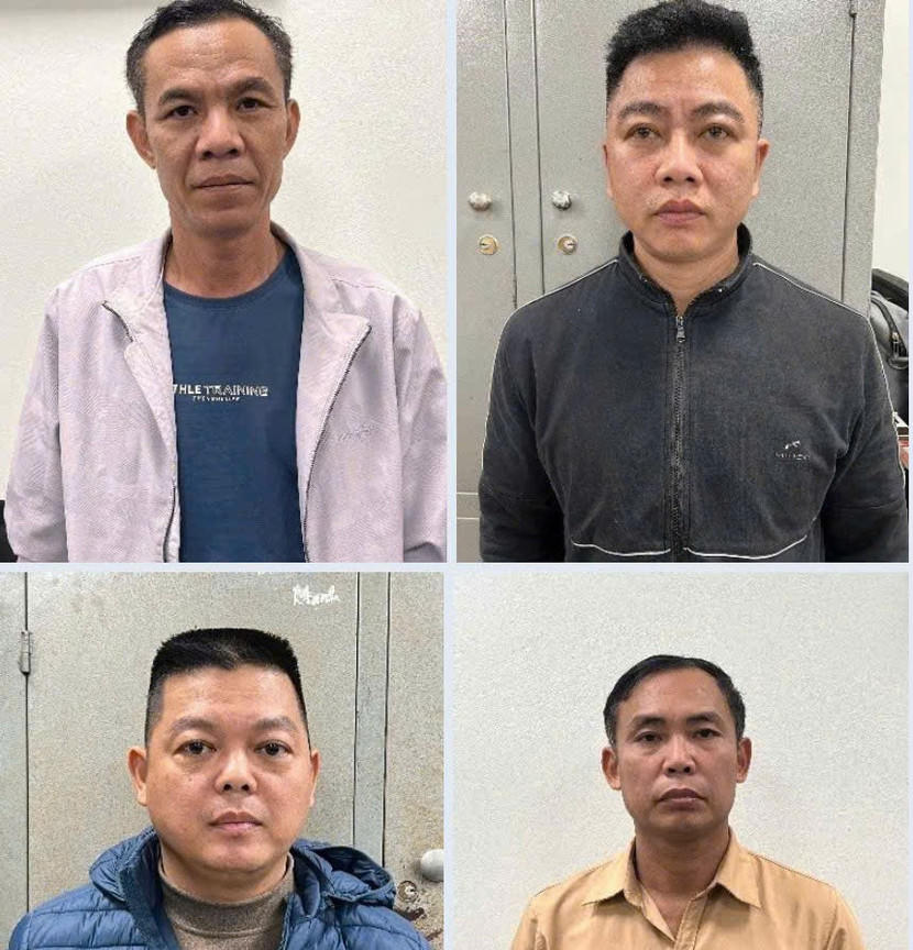 Các đối tượng bị Công an tỉnh Bắc Ninh bắt giữ.