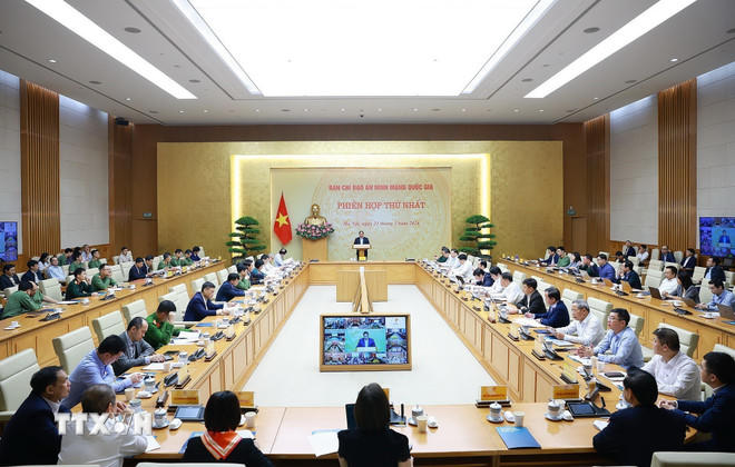 Phiên họp thứ nhất của Ban Chỉ đạo An ninh mạng quốc gia. (Ảnh: Dương Giang/TTXVN).