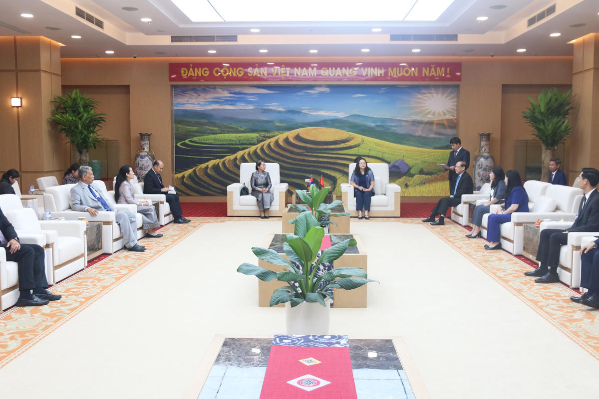 Quang cảnh buổi tiếp đoàn.