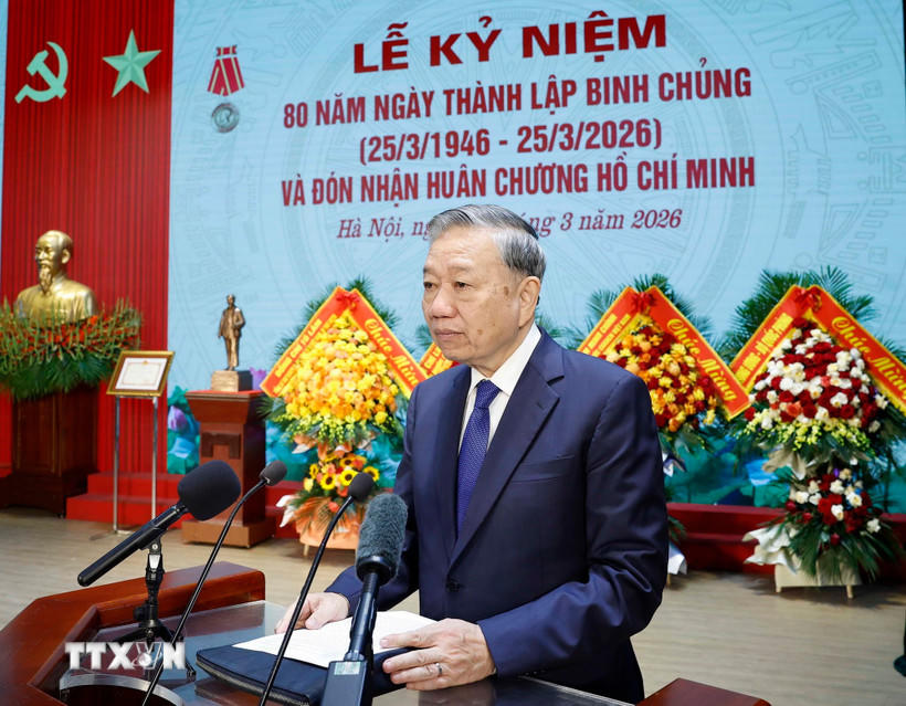 Tổng Bí thư Tô Lâm phát biểu chỉ đạo. (Ảnh: Thống Nhất/TTXVN).