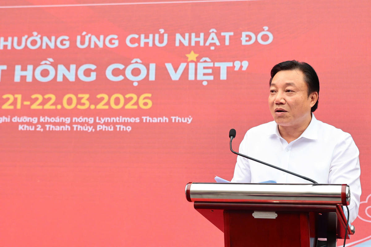 Ông Nguyễn Huy Ngọc - Phó Chủ tịch UBND tỉnh Phú Thọ phát biểu tại chương trình.