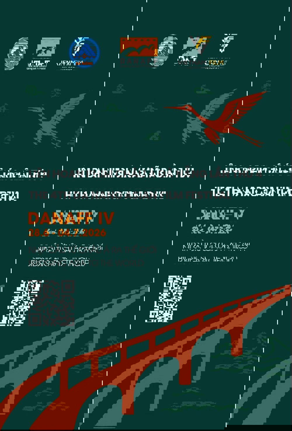 Liên hoan phim châu Á Đà Nẵng lần thứ tư 2026 (DANAFF IV) diễn ra từ ngày 28/6 đến 4/7 với chủ đề “Nhịp cầu từ châu Á ra thế giới”.