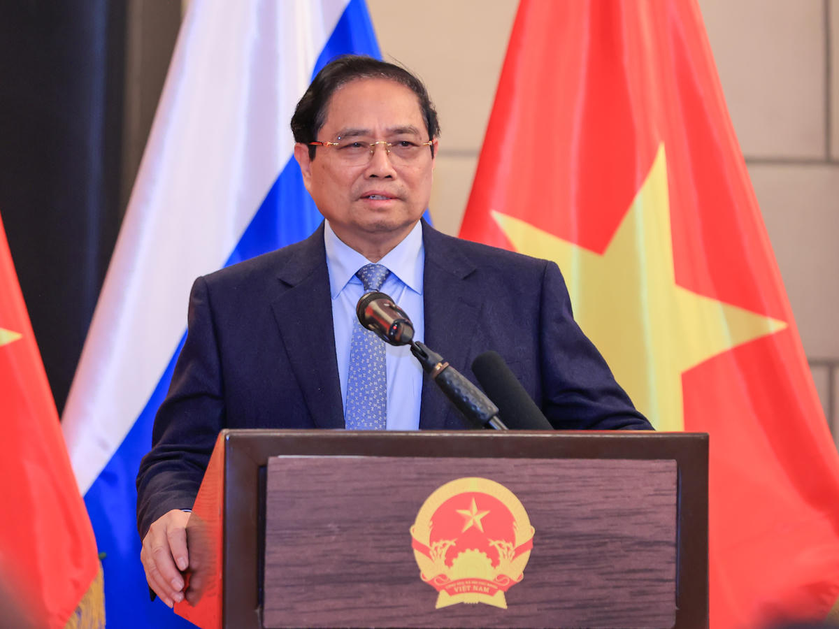 Thủ tướng phát biểu tại buổi gặp - Ảnh: VGP/Nhật Bắc.