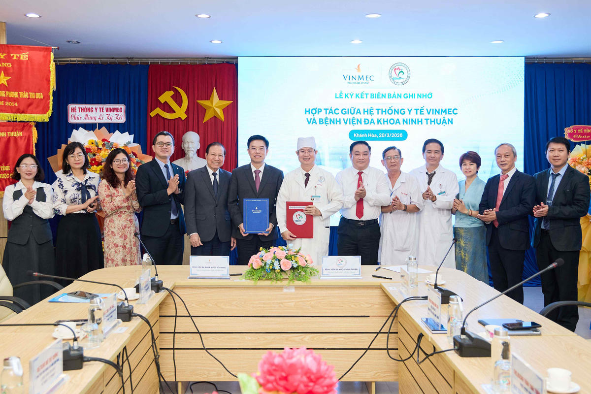 Hệ thống Y tế Vinmec ký kết bản ghi nhớ hợp tác với Bệnh viện Đa khoa Ninh Thuận.