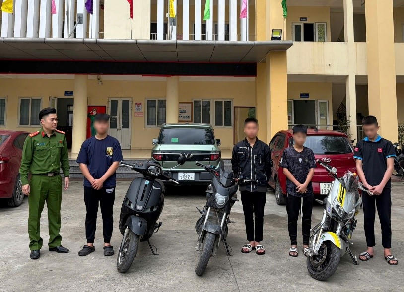 04 đối tượng trong vụ việc tại cơ quan Công an.