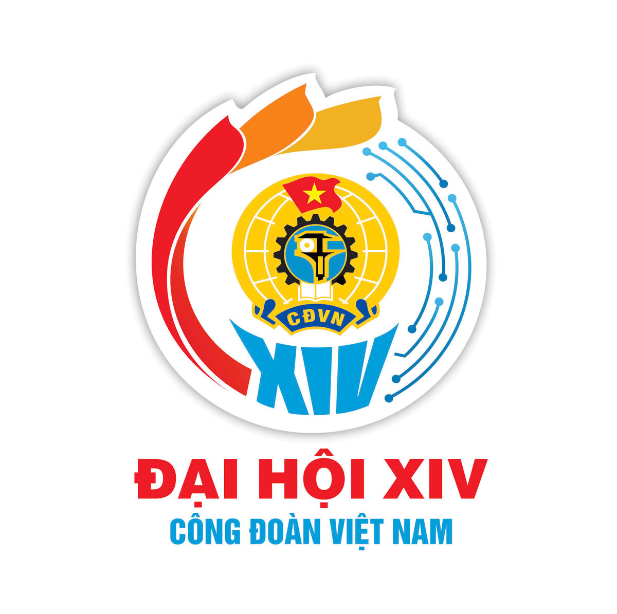 Logo Đại hội XIV Công đoàn Việt Nam được Tổng Liên đoàn Lao động Việt Nam công bố ngày 24/3.&nbsp;