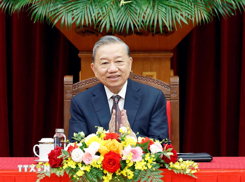 Tổng Bí thư Tô Lâm phát biểu. (Ảnh: Thống Nhất/TTXVN).