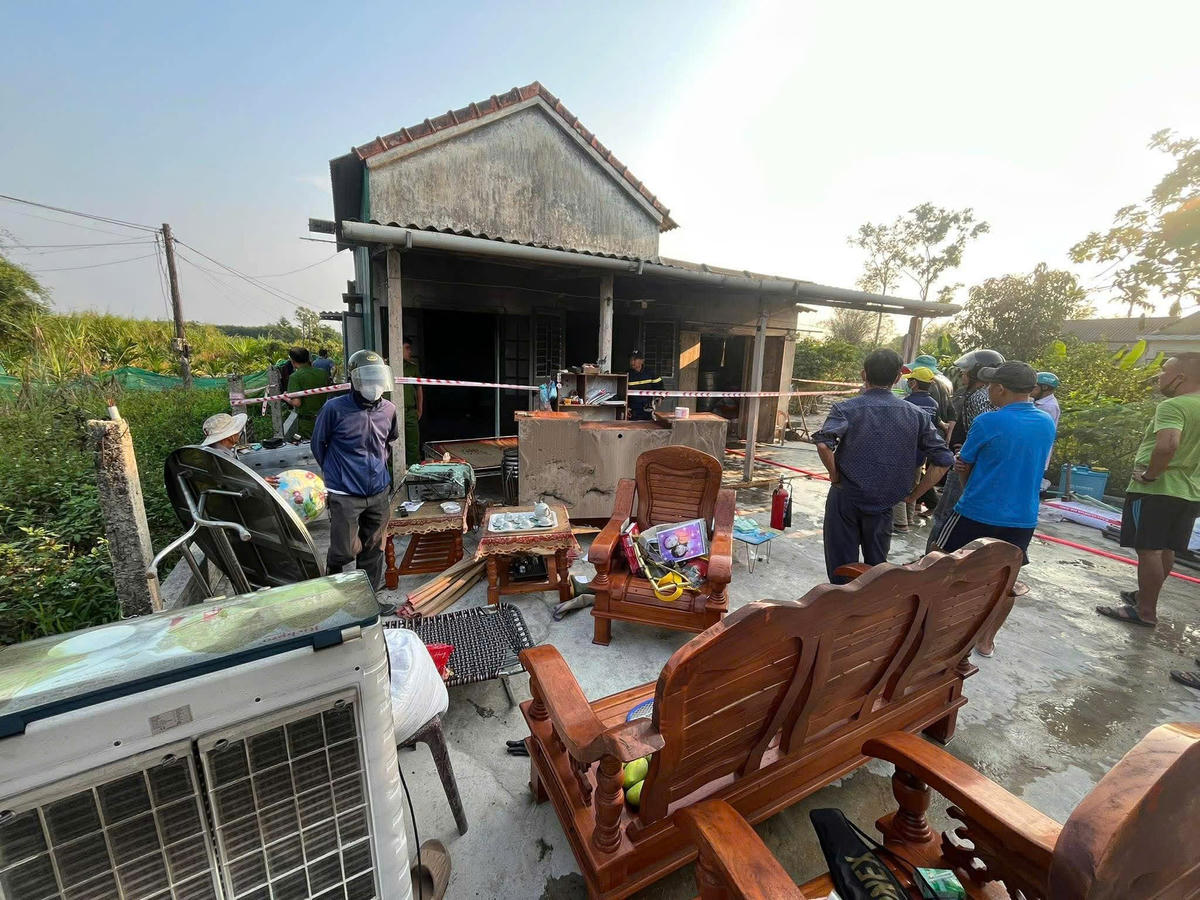 Hiện trường ngôi nhà nơi xảy ra vụ cháy. Ảnh: L.C.