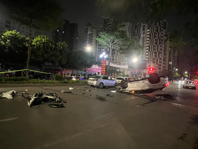 Hiện trường vụ tai nạn.