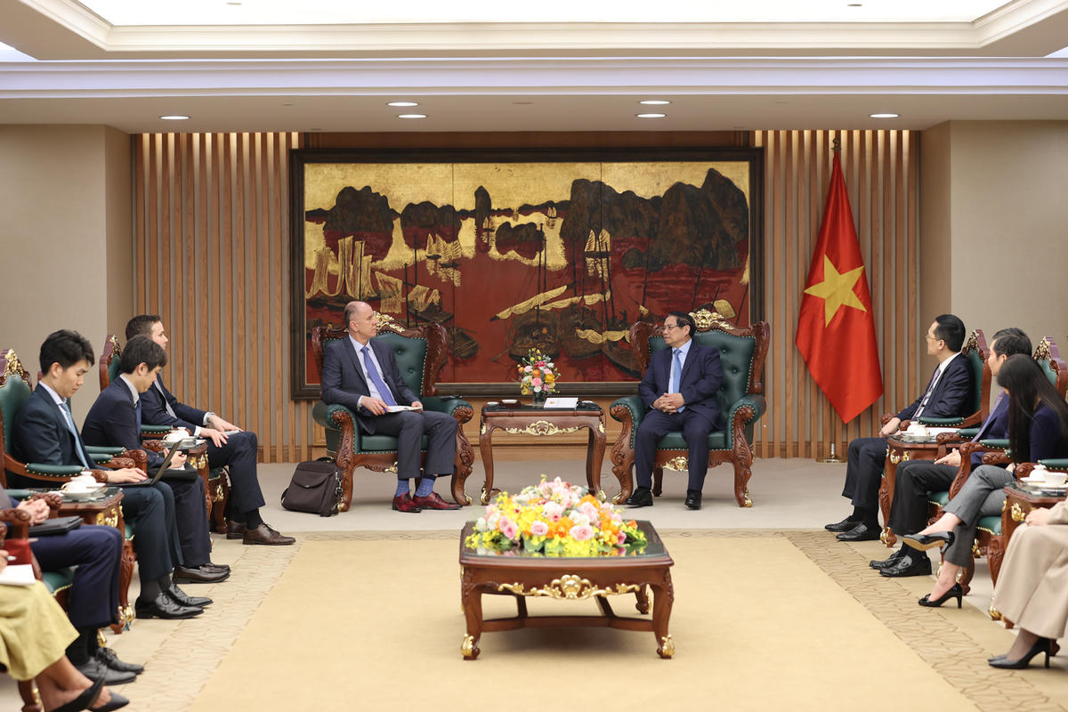 Thủ tướng Phạm Minh Chính khẳng định, các cơ quan Chính phủ Việt Nam sẵn sàng trao đổi sâu, chia sẻ thông tin theo quy định, cùng IMF xây dựng các đánh giá và khuyến nghị phù hợp với thực tiễn và mục tiêu phát triển của Việt Nam - Ảnh: VGP/Nhật Bắc