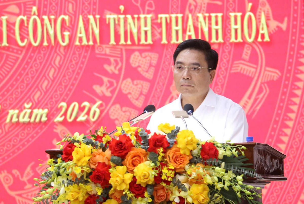 Ông Nguyễn Doãn Anh - Ủy viên Trung ương Đảng, Bí thư Tỉnh ủy Thanh Hóa phát biểu tại buổi làm việc. Ảnh: CATH