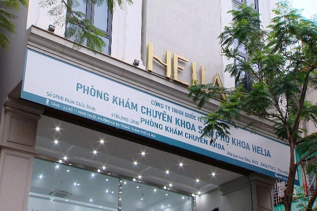 Phòng khám chuyên khoa Phụ sản Helia tại địa chỉ 11 Hàng Chuối, phường Hai Bà Trưng, TP Hà Nội.