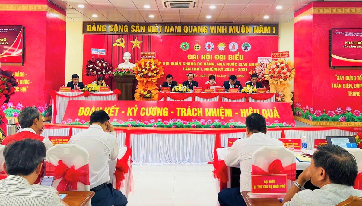 Đại hội đại biểu Hội Người cao tuổi, Hội Chữ thập đỏ và Hội Nạn nhân chất độc da cam/dioxin phường lần thứ I, nhiệm kỳ 2026-2031. Ảnh: CV.