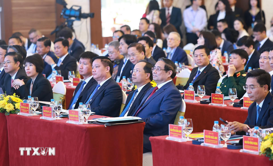 Thủ tướng Phạm Minh Chính dự Hội nghị Xúc tiến đầu tư tỉnh Thanh Hóa năm 2026. (Ảnh: Dương Giang/TTXVN).