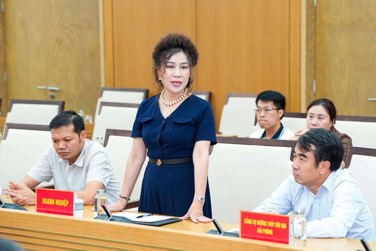 Đại diện doanh nghiệp phát biểu tại hội nghị. Ảnh: ĐT.&nbsp;