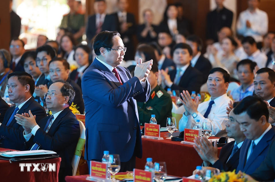 Thủ tướng Phạm Minh Chính dự Hội nghị Xúc tiến đầu tư tỉnh Thanh Hóa năm 2026. (Ảnh: Dương Giang/TTXVN).