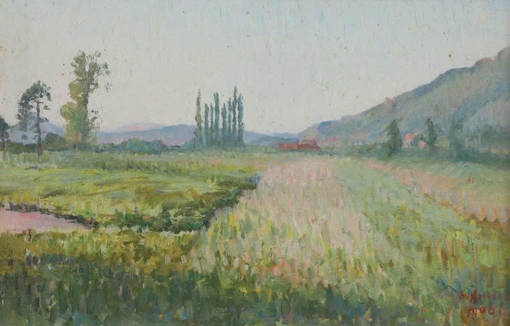 Tác phẩm "Phong cảnh với cây bách” (1906).