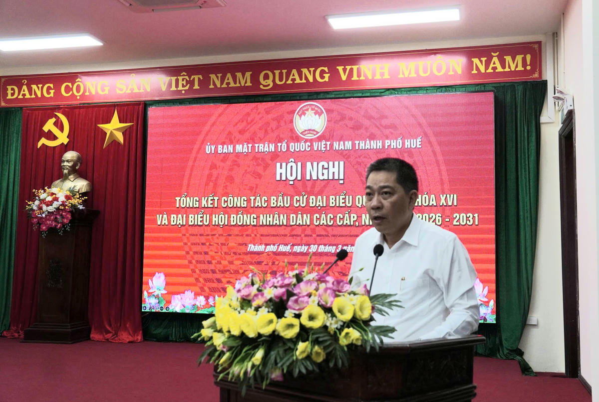 Ông Nguyễn Tiến Nam, Phó Chủ tịch Ủy ban MTTQ Việt Nam thành phố Huế trúng cử đại biểu Quốc hội khóa XVI. Ảnh: V.H.