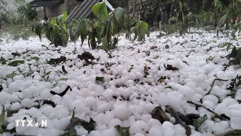Mưa đá. (Ảnh minh hoạ. Nguồn: TTXVN phát).