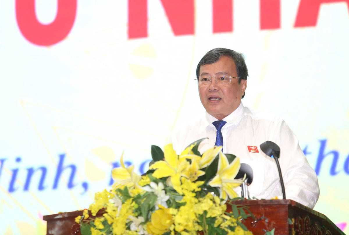 Ông Lê Văn Hẳn tái đắc cử chức Chủ tịch UBND tỉnh Tây Ninh với số phiếu 81/81. Ảnh: H.D.