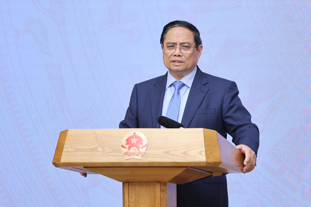 Thủ tướng Chính phủ Phạm Minh Chính phát biểu tại Hội nghị. Ảnh: Nhật Bắc