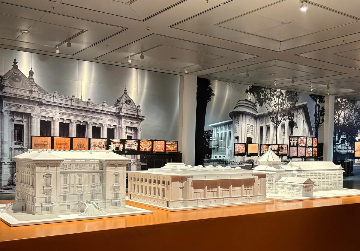 Mô hình Bảo tàng Lịch sử Quốc gia được tái hiện một cách sống động.