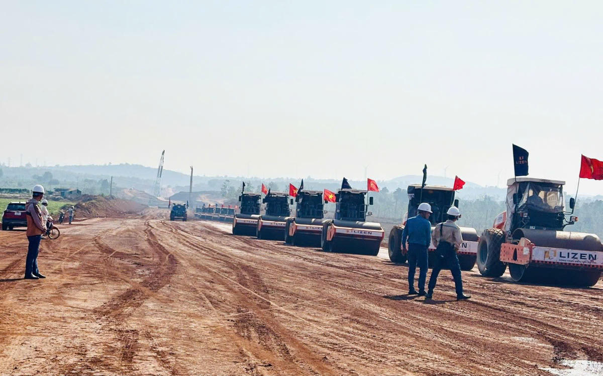 Một góc&nbsp;Dự án thành phần 3 cao tốc Quy Nhơn-Pleiku. Ảnh: ĐS.