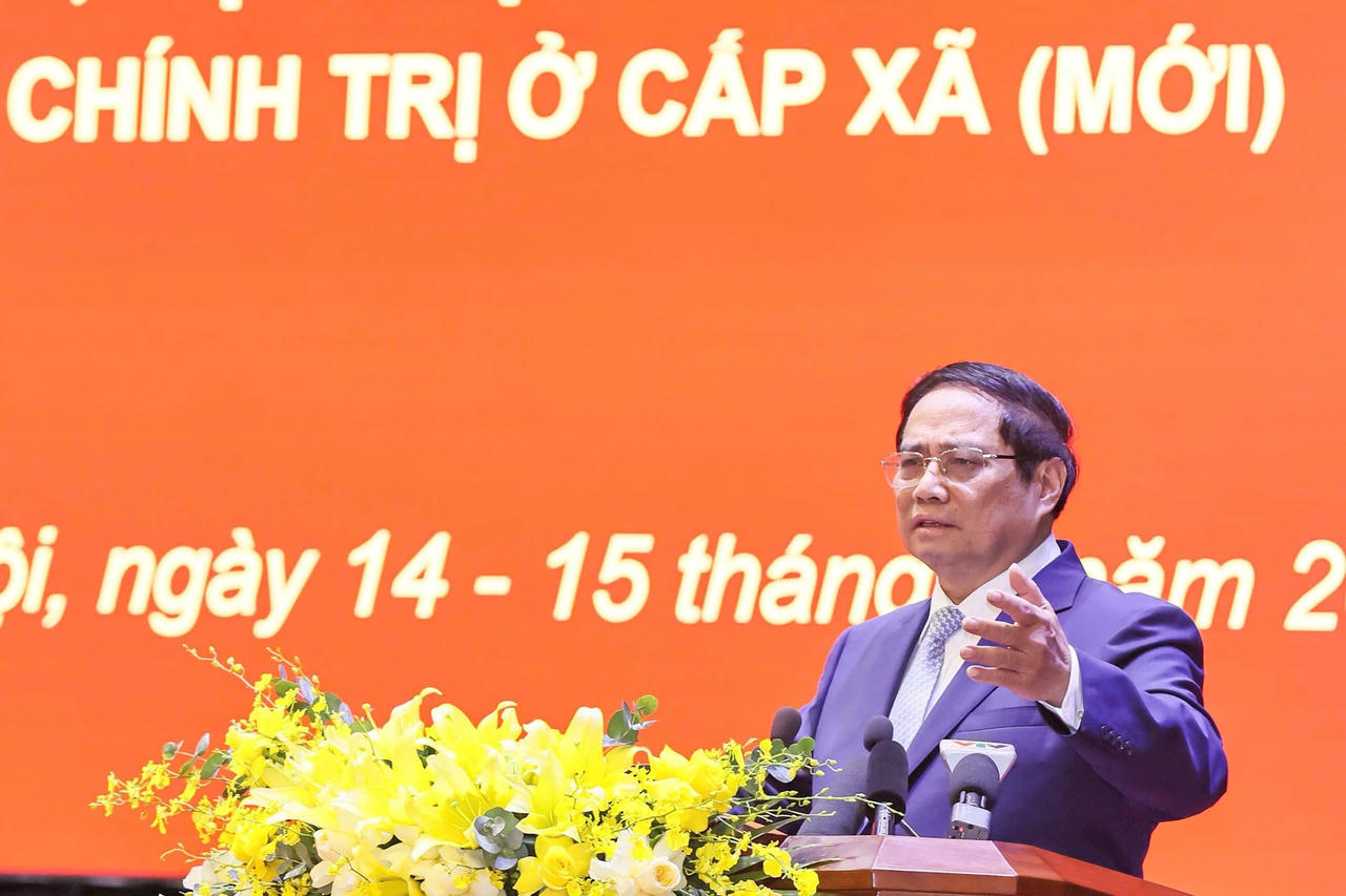Thủ tướng Chính phủ Phạm Minh Chính phát biểu tại Hội nghị. Ảnh: Quang Vinh