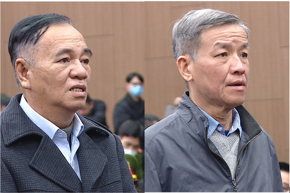 Cựu Bí thư và Chủ tịch Đồng Nai tại tòa sơ thẩm, tháng 12/2022.