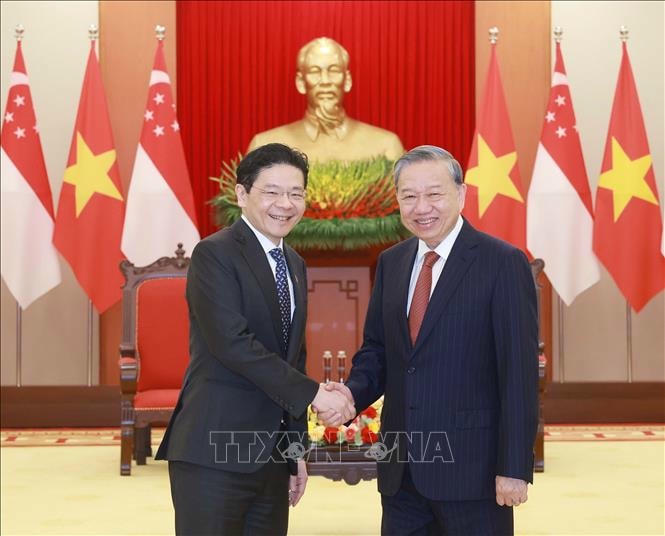Tổng Bí thư Tô Lâm tiếp Thủ tướng Cộng hòa Singapore- Ảnh 1.