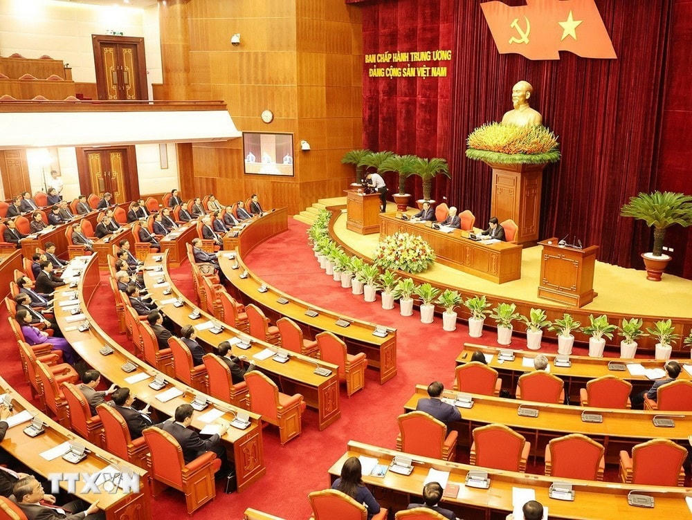 Toàn cảnh phiên bế mạc Hội nghị Trung ương lần thứ 9, khóa XIII. (Ảnh: Trí Dũng/TTXVN) ttxvn_hoi nghi trung uong 04_resize.jpg