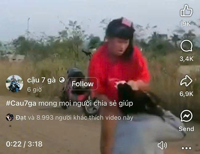 Nữ sinh bị đánh hội đồng tại thị xã An Nhơn (Ảnh cắt từ clip)