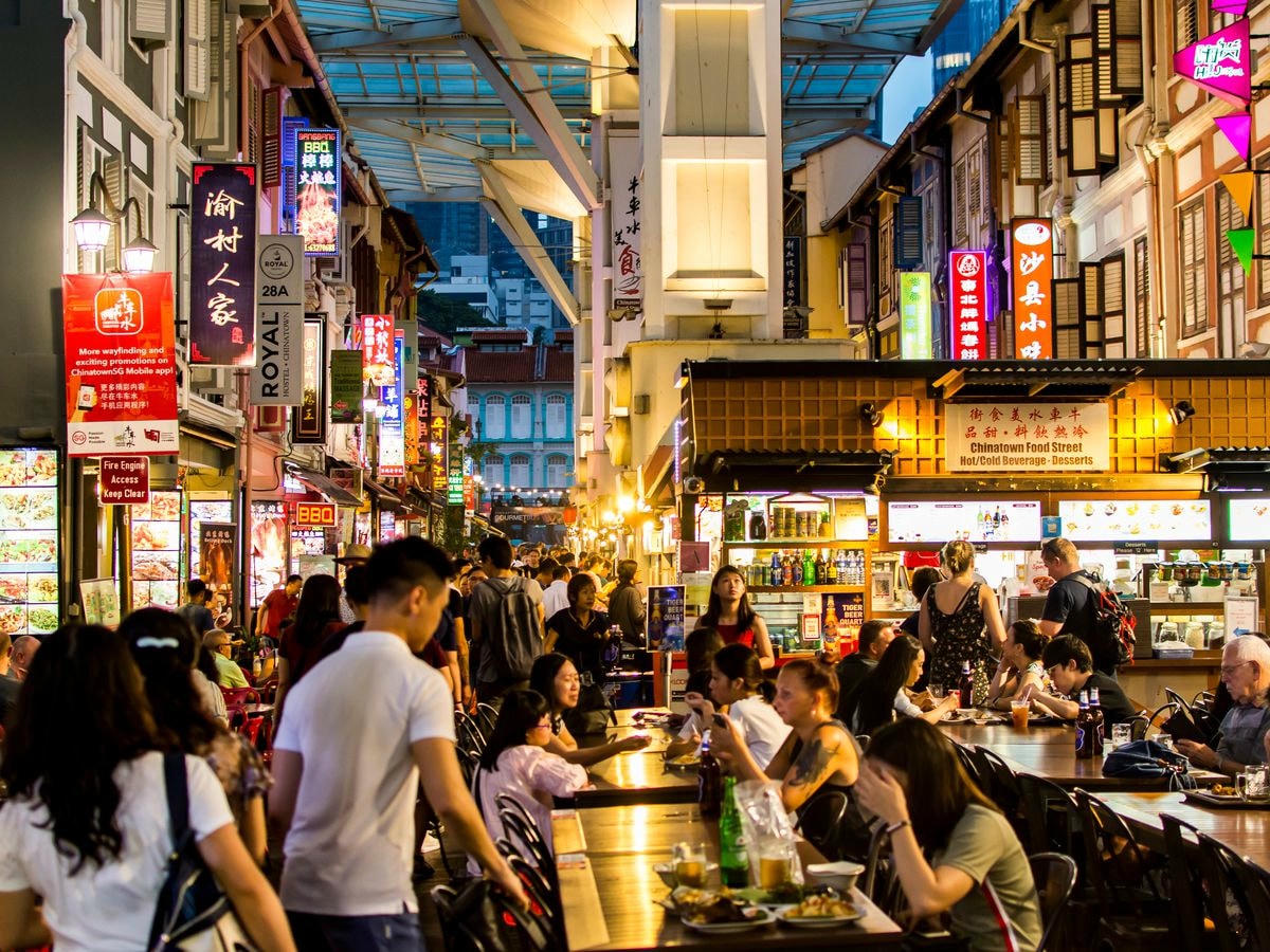 Khu chợ đêm ở Singapore. Ảnh: Blogspot.