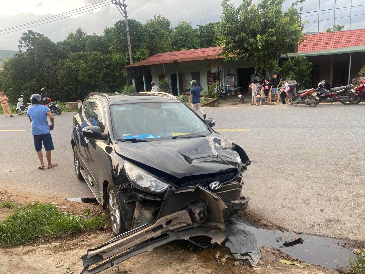 Hiện trường vụ tai nạn.
