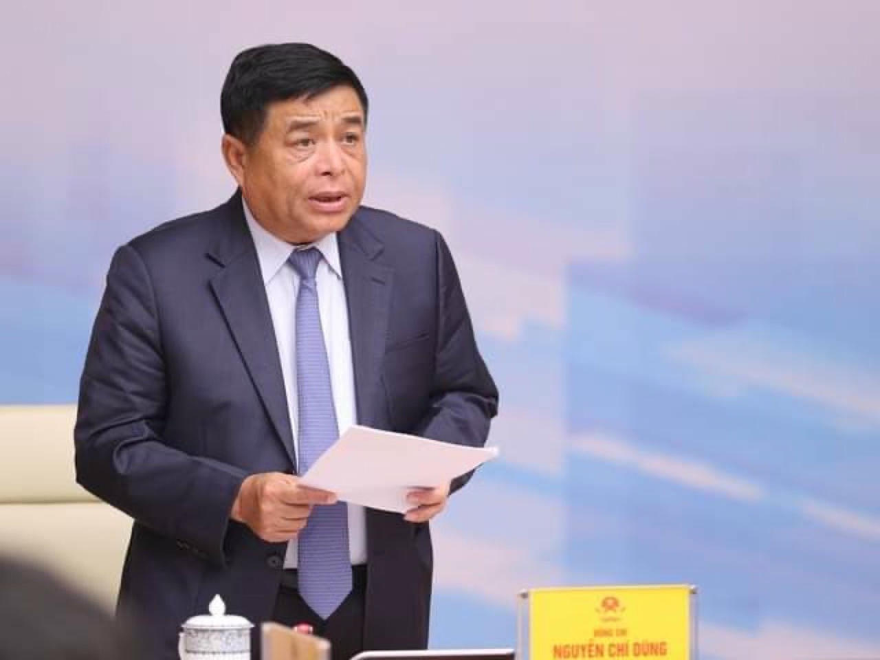 Bộ trưởng Nguyễn Chí Dũng phát biểu tại hội nghị. Ảnh do MPI cung cấp