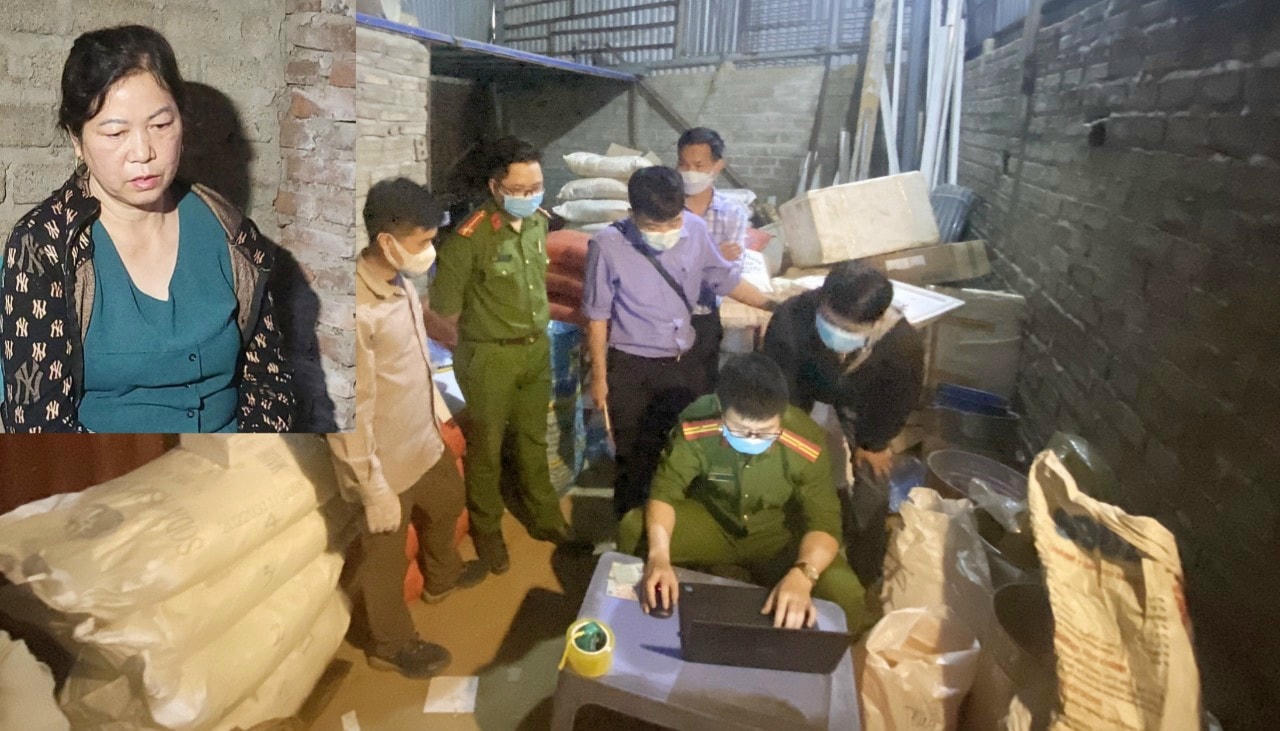 Đối tượng Thuỷ và kho thuốc nổ vừa bị Công an huyện Văn Bàn phát hiện, bắt giữ. Ảnh Quỳ Trang - Thanh Tuấn (Báo Lào Cai)