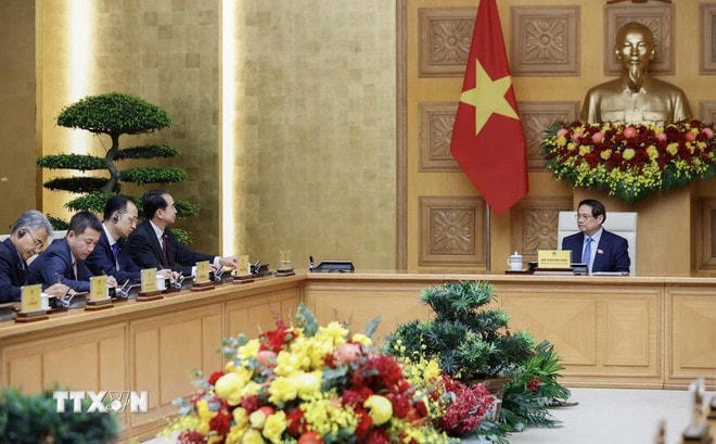 Thủ tướng Phạm Minh Chính tiếp Đại sứ Trung Quốc tại Việt Nam Hà Vĩ. (Ảnh: Dương Giang/TTXVN) ttxvn-thu-tuong-pham-minh-chinh-tiep-dai-su-trung-quoc-tai-viet-nam-8023213-3.jpg