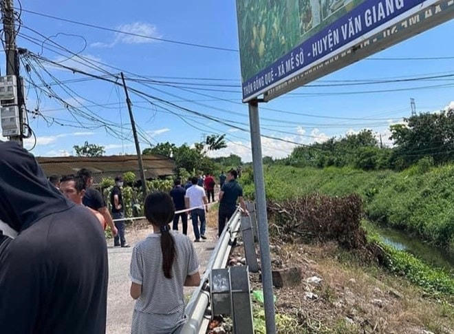Khu vực mương nước, nơi được cho là đã phát hiện ra thi thể bé gái bị bắt cóc. (Ảnh: Mạng xã hội).