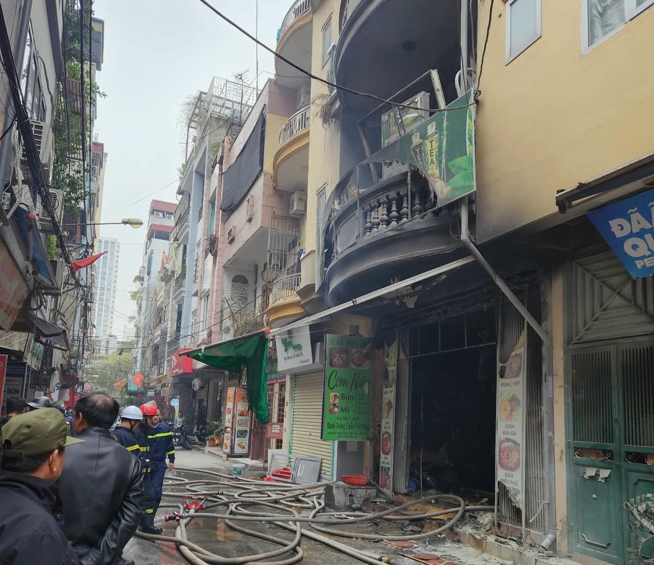 Hiện trường vụ cháy. 