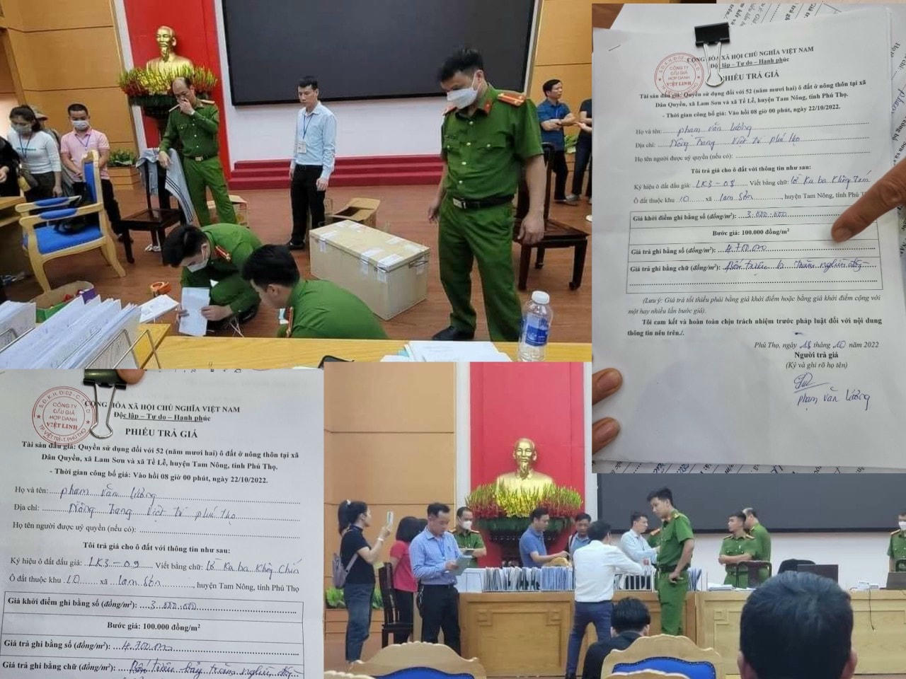 Trước những dấu hiệu bất thường trong đấu giá, UBND huyện Tam Nông đã ra thông báo chấm dứt hợp đồng với Công ty đấu giá hợp danh Việt Linh, đồng thời trả lại tiền mua hồ sơ và đặt trước của khách hàng