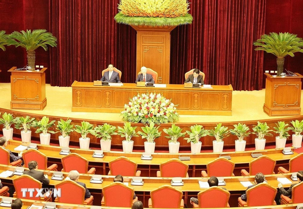 Phiên bế mạc Hội nghị Trung ương lần thứ 9, khóa XIII. (Ảnh: Trí Dũng/TTXVN) ttxvn_hoi nghi trung uong 05_resize.jpg