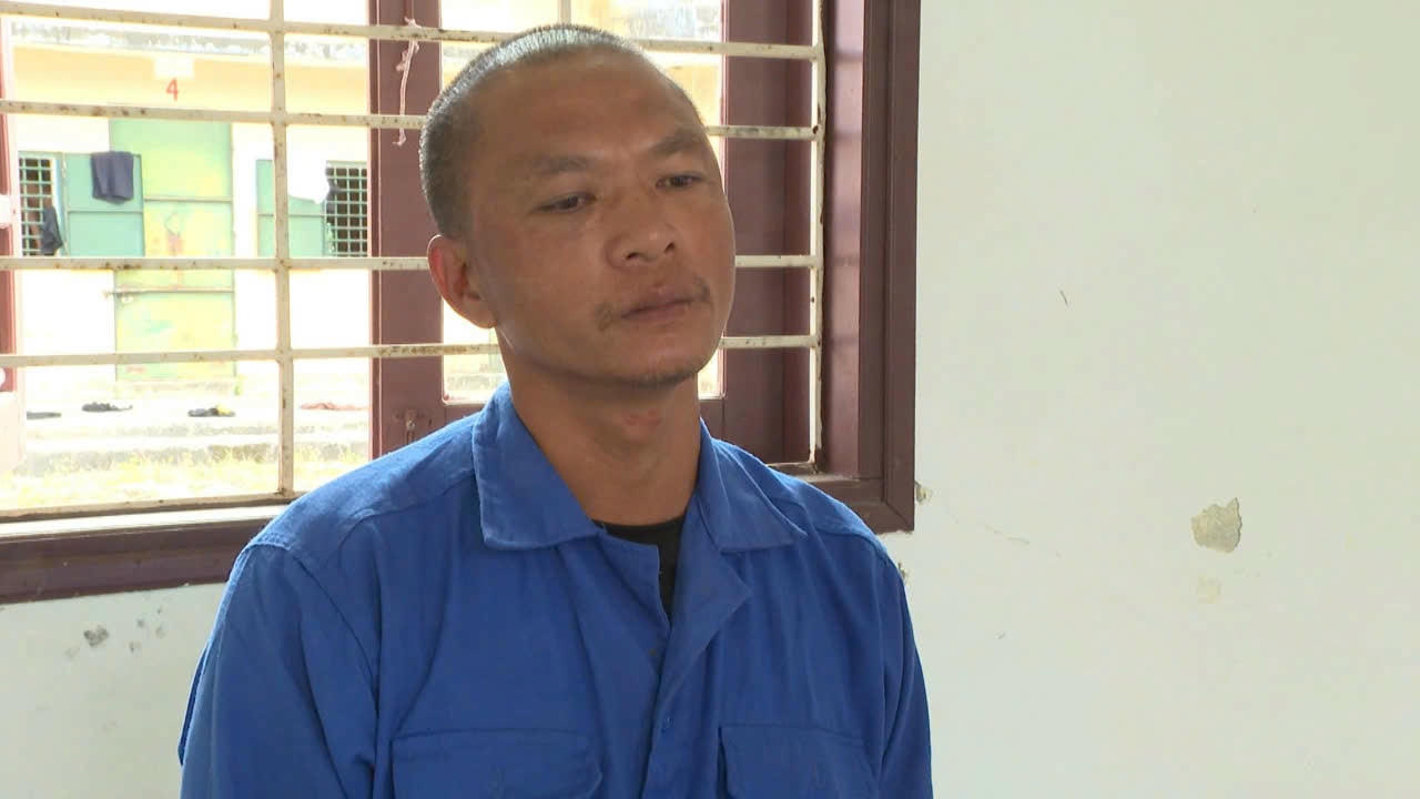 Đối tượng Hồ Văn Phương Tâm tại cơ quan Công an. Ảnh: Công an cung cấp.