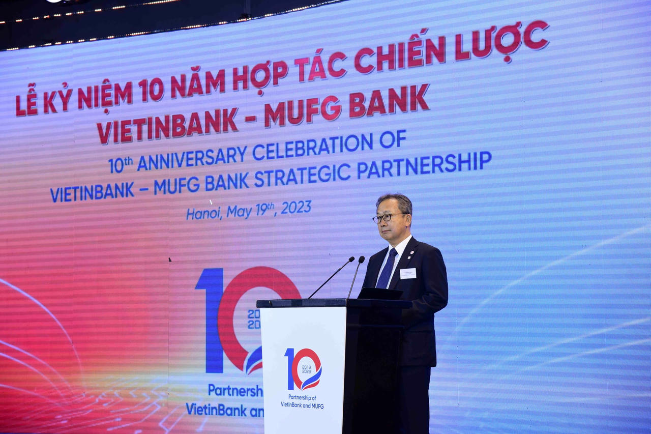 Ông Yamada Takio, Đại sứ Đặc mệnh Toàn quyền Nhật Bản tại Việt Nam phát biểu tại buổi lễ.