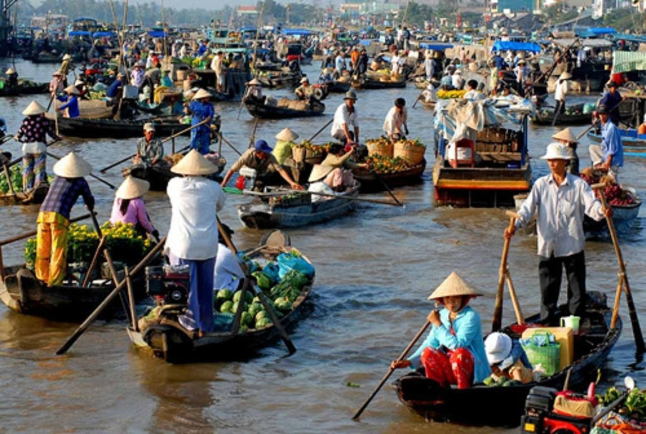2-Hình ảnh chợ nổi Ngã Bảy 3