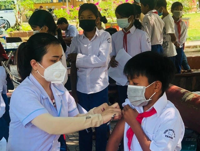 Tiến độ tiêm chủng vaccine phòng, chống Covid-19 tại tỉnh Quảng Trị còn chậm (Ảnh: D.H).