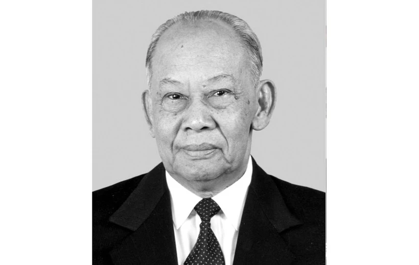 Đồng chí Đại tướng Khamtai Siphandone, nguyên Chủ tịch Ban Chấp hành Trung ương Đảng Nhân dân Cách mạng Lào, nguyên Chủ tịch nước Cộng hòa Dân chủ Nhân dân Lào. (Ảnh: TTXVN phát)
