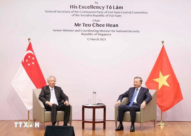 Tổng Bí thư Tô Lâm phát biểu chính sách tại Trường chính sách công Lý Quang Diệu, Đại học Quốc gia Singapore. (Ảnh: Thống Nhất/TTXVN) ttxvn-tong-bi-thu-phat-bieu-chinh-sach-singapore-1.jpg